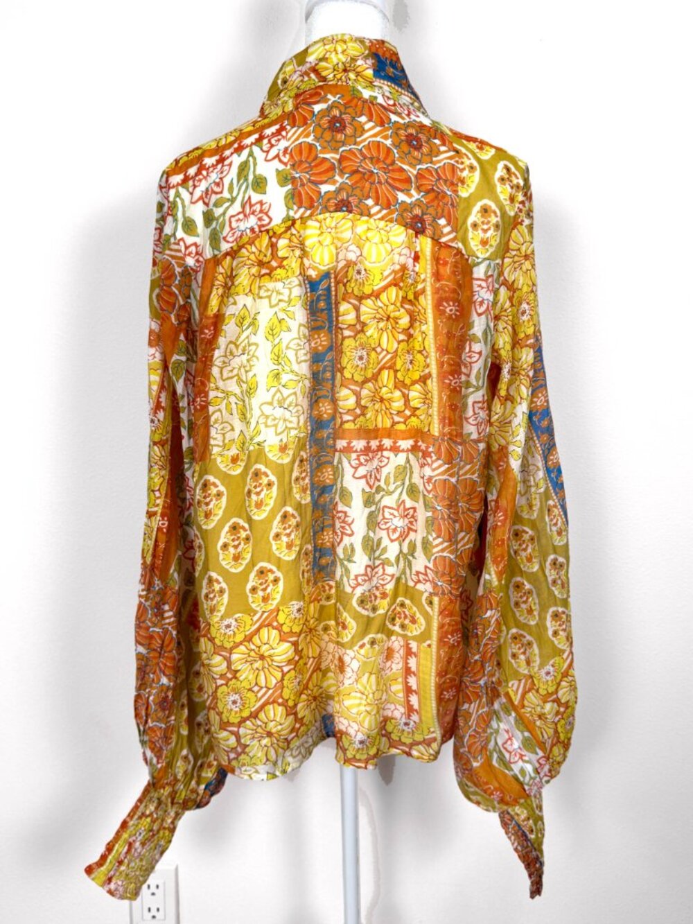 NWOT Bella Boheme Gold Dust Aurora Blouse Boho Size M - Picture 6 of 13
